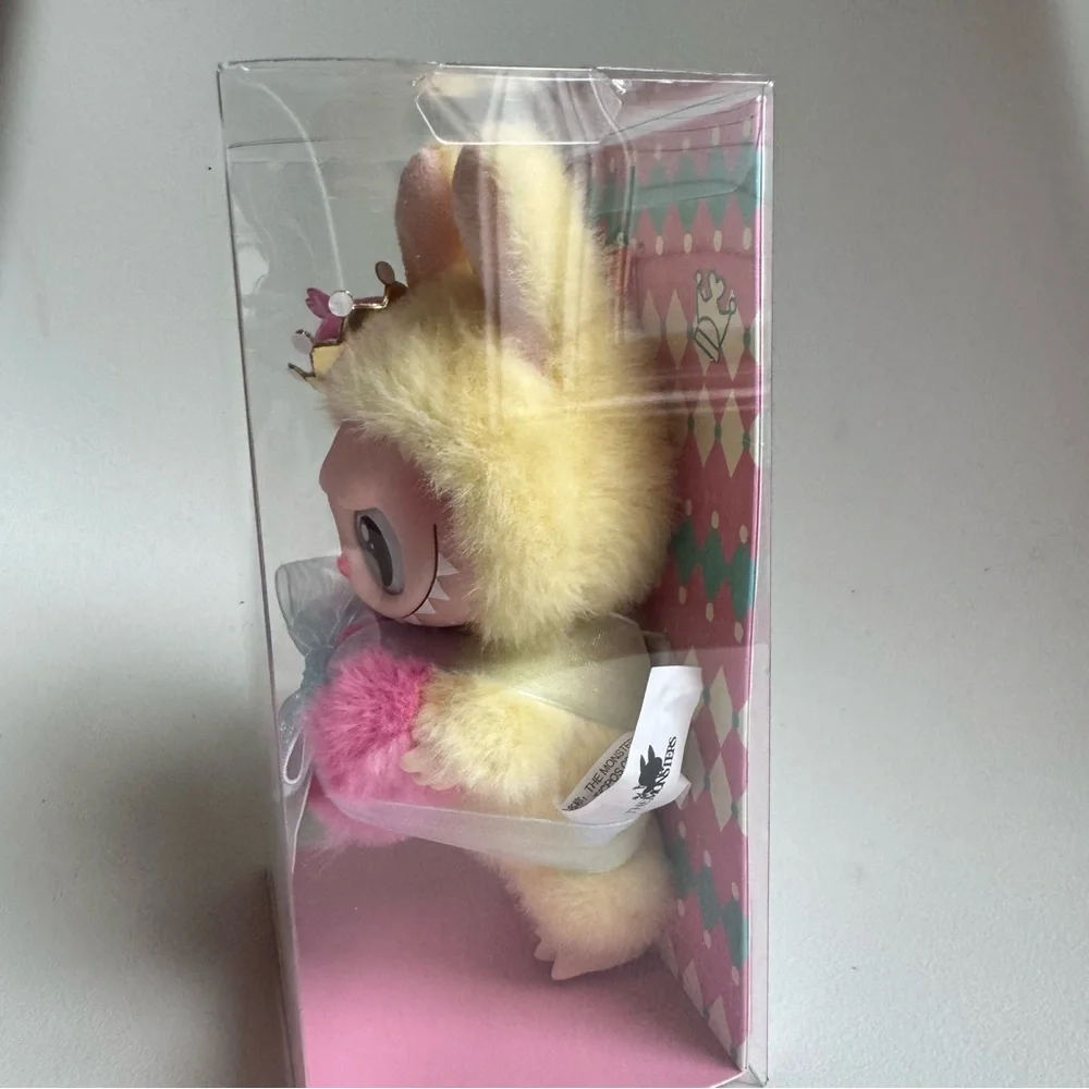 labubu Let's Checkmate Pink and Yellow Plush collectors